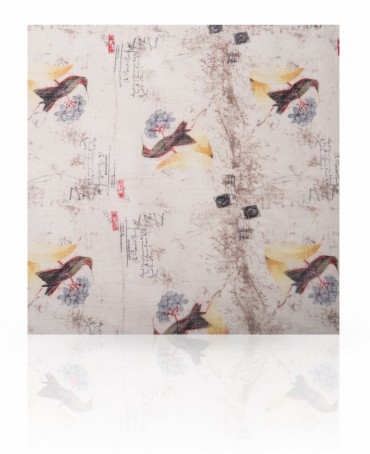 Палантин Женский W-VINTAGE.BIRD/WHITE